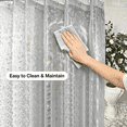 thumbnail image 7 of AUQ 70" x 72" Clear Transparent Stone Pebble PVC Shower Curtain Liner Waterproof, 7 of 7