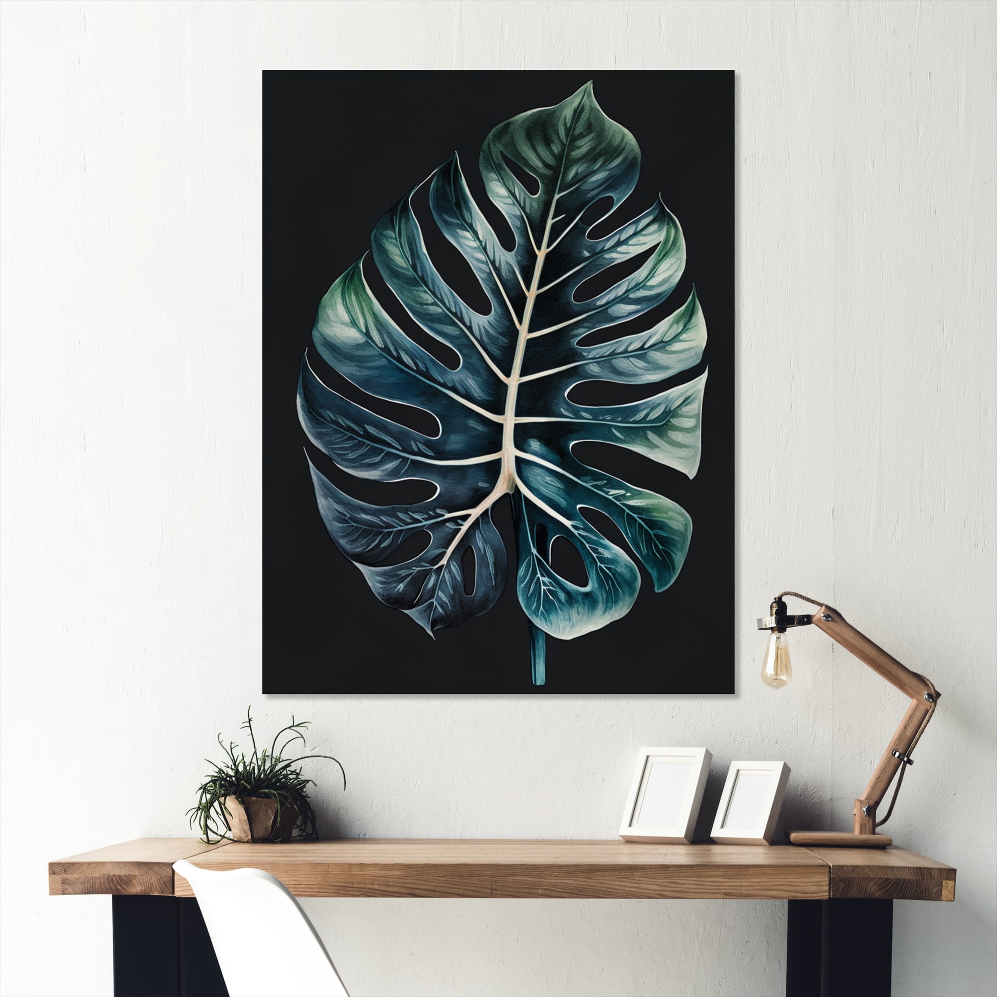 Designart Philodendron Leaf IV Canvas Wall Art