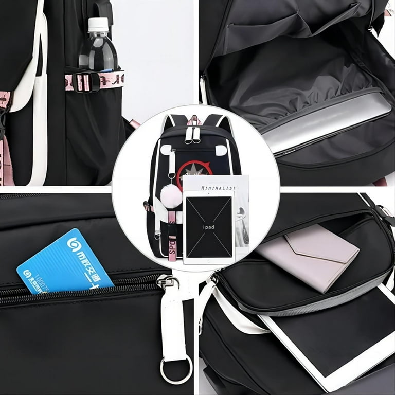 Stray Kids Backpack School Bag Laptop Backpack with USB Port