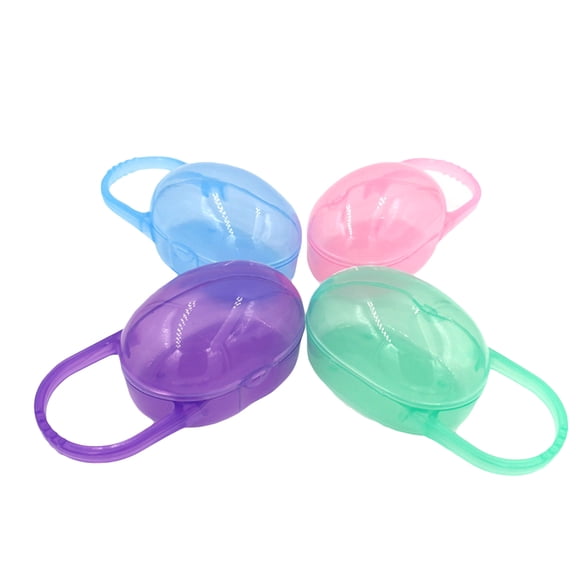LOLIPPYY 4-Pack Portable Pacifier Storage Cases, PP Containers for Travel, Baby Care and Parent Convenience