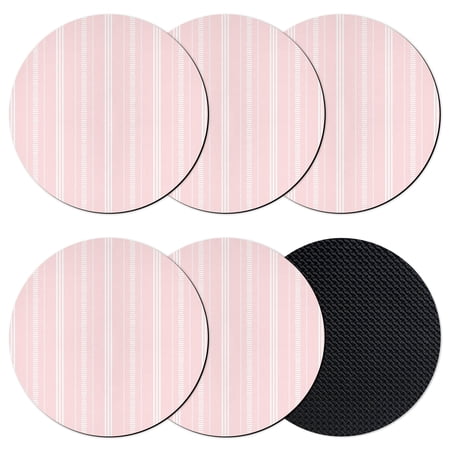 Boho Pink Coasters Set of 6 Absorbent Coasters for Drinks Minimalist Farmhouse Striped Coaster for Desk Coffee Table Protection Home Decor House Warming Gifts 4