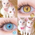 thumbnail image 2 of AMARA-lentes de contacto para ojos de gato, lentes de contacto de Color azul, maquillaje anual, belleza de Halloween, lentillas amarillas, 2 of 3