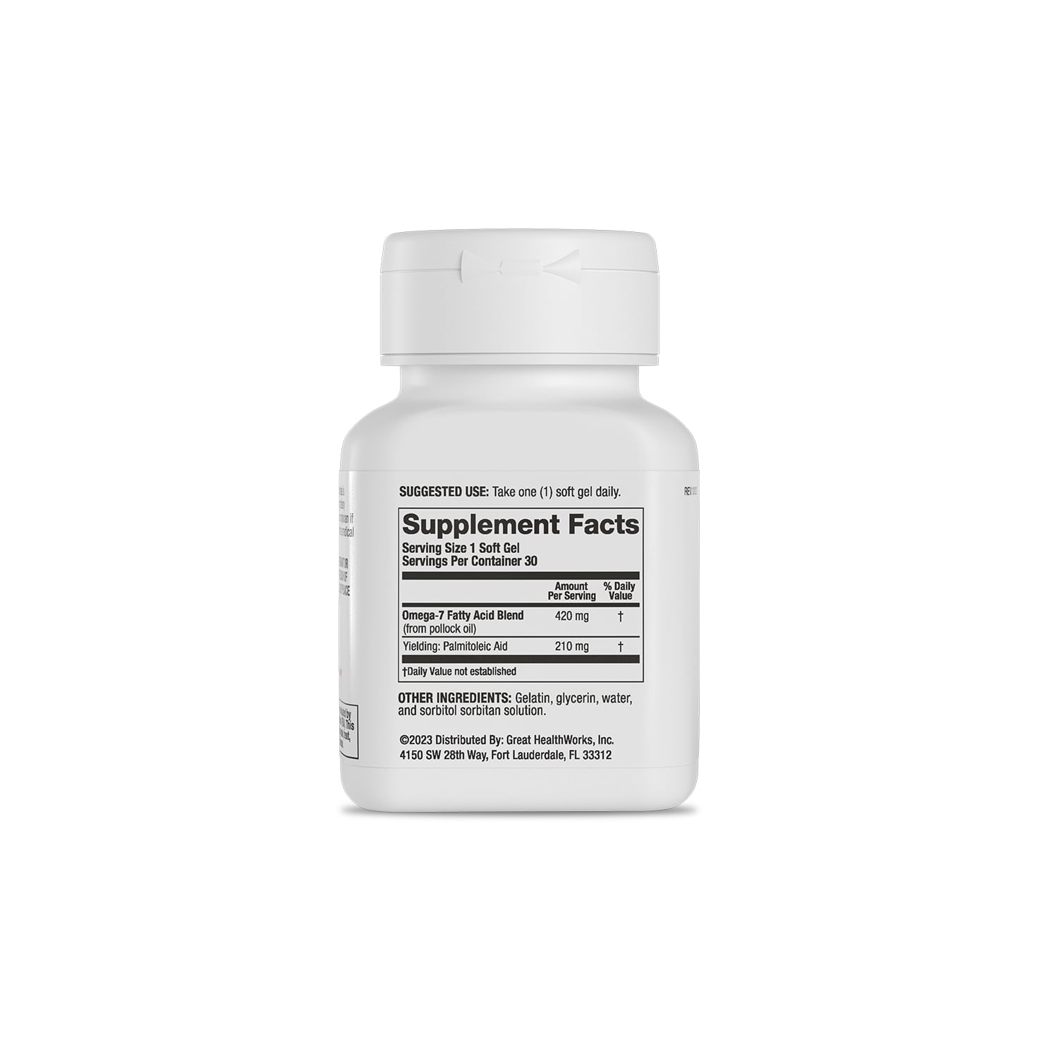 HeartXL Omega-7 Blend, Cardiovascular Health Support, Promotes Healthy Metabolism, Gluten-Free Heart Health Supplement, 30 Soft Gels