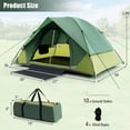 thumbnail image 3 of Costway 2-Person Lightweight Outdoor Tent with Removable Rain Fly Carrying Bag, 3 of 11