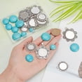 1 Box DIY Pendant Making Kit Including Flower Alloy Pendant Cabochon ...