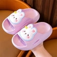 thumbnail image 2 of XXWXYD Kids Rabit Slide Sandals Summer Non-Slip Cloud Bow Shower Slippers Lightweight Slip On Beach Pool Shoes for Girls Boys, 2 of 4