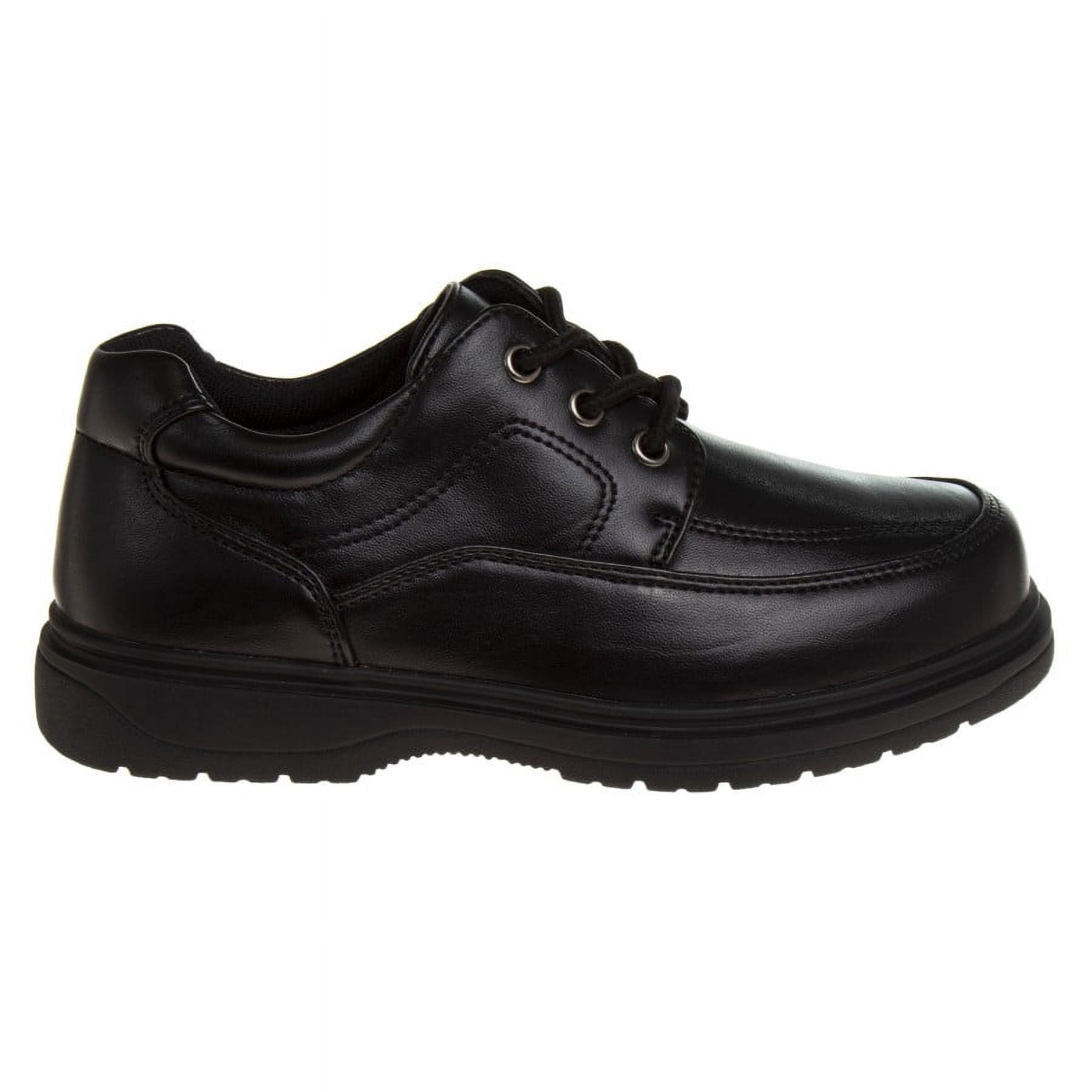 French Little Kids' Boys' Faux Leather Lace-Up School Shoes - Black, 2