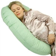 Leachco Snoogle Mini Pregnancy/Maternity Compact Side Sleeper, Sage/White dot