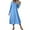 Sky Blue, variant on cocolona Womens Long Sleeve Dress Fall Fashion V Neck Flowy Long Dress Beach Vacation Casual Sun Dress