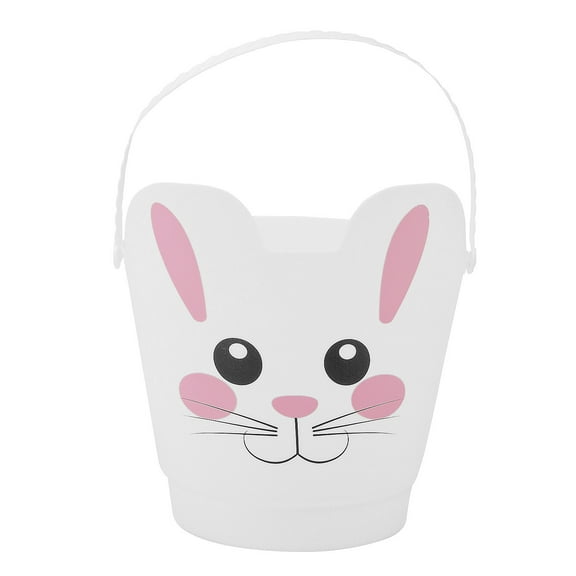 Fun Express 7" x 8" Bunny-Shaped Easter White Plastic Buckets - 12 Pc.