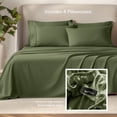 thumbnail image 5 of Bare Home Luxury Bed Sheet Set - Premium 1800 Collection - 6 Piece - Full, Cypress, 5 of 9
