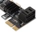 thumbnail image 3 of Tarjeta de expansión PCIE a SATA 3,0, 2 puertos PCI Express 1X 4X 8X 16X, ranura, adaptador de disco duro SATA, placa de expansión del controlador, 3 of 8