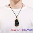 thumbnail image 5 of K-KED Burmese Jade Guanyin Pendant Natural Black Necklace Delicate Jewelry 925 Silver Jadeite, 5 of 6