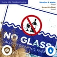 thumbnail image 5 of No Glass Allowed in Pool Area Sign, Pool Sign,, 5 of 8