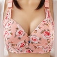 thumbnail image 2 of Npasoilc Plus Size Wirefree Bra for Women Lace Embroidered Glossy Full Coverage Push Up Breathable Comfortable Daily Underwear, 2 of 4
