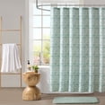 thumbnail image 2 of Mainstays Green Breezy Blooms Fabric Shower Curtain, 72 in x 72 in, 2 of 10