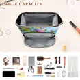 thumbnail image 3 of Wavy Quilted Cosmetic Bag Large-Capacity Travel Toiletry Organizer Includes 9-Piece Portable Travel Bottle Set Beautiful Vase in The Oil Painting, 3 of 6