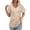 Beige, variant on Womens T Shirts, Womens V Neck Short Sleeve Casual Tops Loose Fit Basic Tees Curved Shirt Red1 S