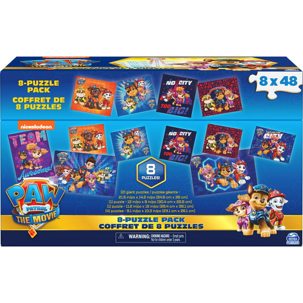 klon under Valnød Paw Patrol The Movie 8-Pack of Puzzles in Storage Tub, for Families and  Kids Ages 4 and up - Walmart.com