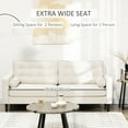 thumbnail image 4 of HOMCOM 3-Seater Sofa with Back Cushion, 2 Pillows and Wood Legs, 4 of 10
