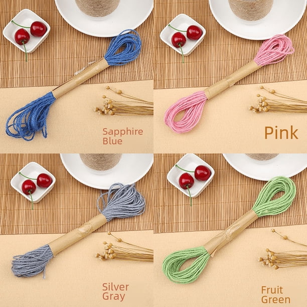 Cuerda de cáñamo de color, 3 hebras, 1,5 mm/2 mm, 10 m, cuerda de cáñamo especial para pared de fotos, cuerda de cáñamo tejida a mano, cuerda decorativa