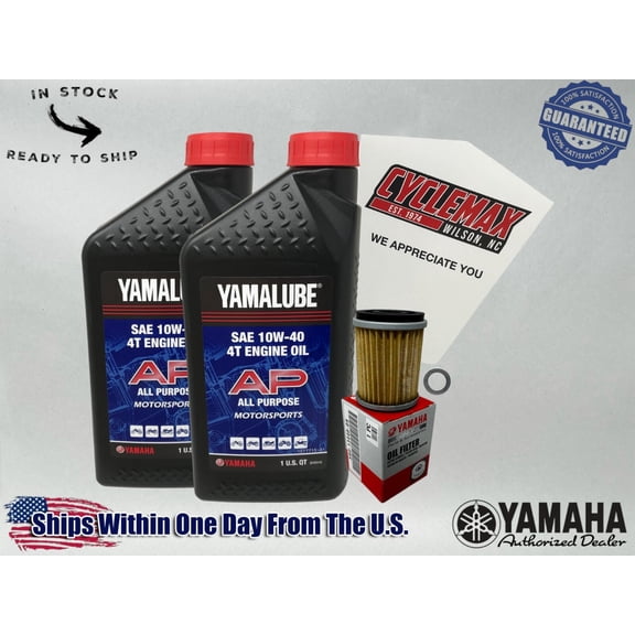 Cyclemax Standard Yamalube Oil Change Kit compatible with 2001-2026 Yamaha TW200