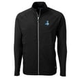 thumbnail image 2 of Men's Cutter & Buck Black Detroit Lions Adapt Eco Knit Hybrid Recycled Full-Zip Throwback Jacket, 2 of 3