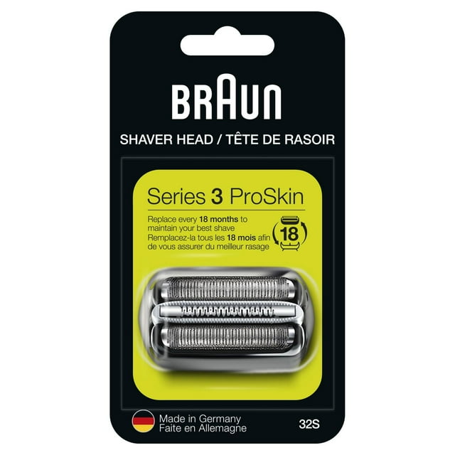 Braun Series 3 32S Electric Shaver Head Replacement Cassette – Silver