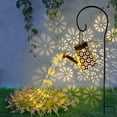 thumbnail image 1 of Regadera solar con luces LED para jardín, luz solar para exteriores con forma de estrella, regadera con soporte, LED resistente al agua, guirnalda de luces para decoración navideña de patio, 1 of 6