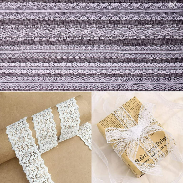 30 Yards White lace lace Ribbon, Gift Wrapping, Dress Decoration, Wedding  Decoration, Sewing Crafts (Style 5)
