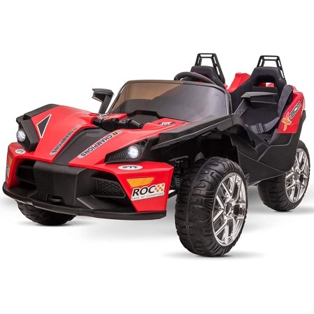 Uenjoy Kids Ride on Cars 12V Electric Motorized Vehicles Large Truck with Remote Control 2 Speed Red