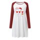 thumbnail image 4 of Vestido suelto informal de manga larga con estampado navideño y cuello redondo para mujer Fridja  nbo1103, 4 of 6