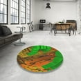 thumbnail image 4 of Ahgly Company Machine Washable Indoor Rectangle Transitional Saddle Brown Area Rugs, 7' x 9', 4 of 7