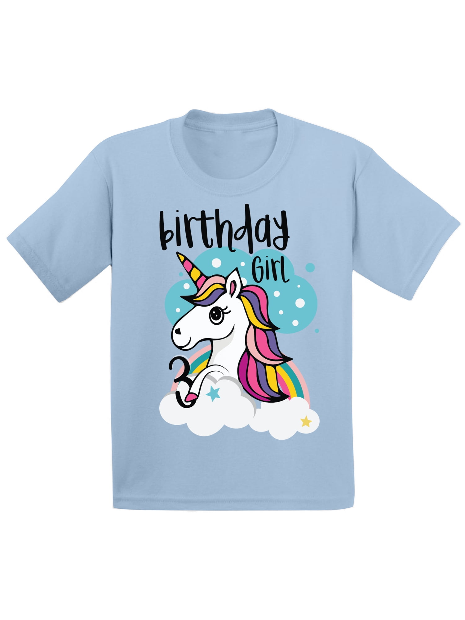 Awkward Styles Birthday Girl Toddler Raglan Unicorn Tshirt 4th Birthday Party