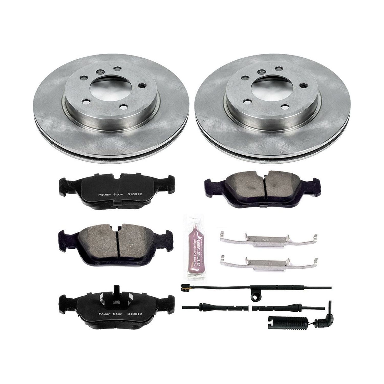 Power Stop Front Stock Replacement Brake Pad and Rotor Kit KOE869