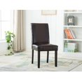 thumbnail image 3 of Topline Home Furnishings Brown Faux Leather Parson Chair, 3 of 5
