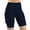 Navy, variant on Bloomae Biker Yoga Shorts with Pockets for Women,High Waisted Athletic Running Workout Gym Leggings Shorts Tummy Control Compression Shorts Army Green L
