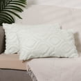 thumbnail image 2 of Unique Bargains Shaggy Plush Throw Pillow Covers Couch Pillow Covers (2 Count) Beige-2 12" x 20", 2 of 6