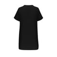 thumbnail image 4 of Uaswgudfs Women's Casual Short Sleeve Midi Dress​ - Relaxed Fit V-Neck Summer Design with Clean Lines, Effortless Everyday Wear Black L, 4 of 5