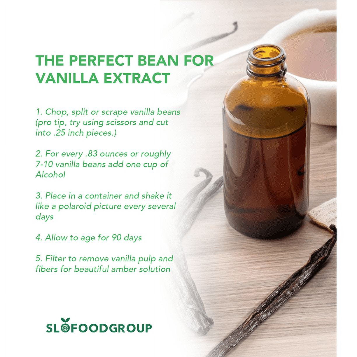 Slofoodgroup Extract Grade B Madagascar Vanilla Beans - 4 Ounces