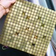 thumbnail image 5 of Mosaico de metal, panel de aluminio y plástico, adhesivo para pared, dorado, abstracto, impermeable, para cocina, baño, azulejos, decoración de pared, 5 of 5