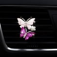 thumbnail image 4 of Car Butterfly Shape Clips for Air Conditioner Outlet Vent Attractive Decorations Clip Gray 2 Pcs, 4 of 4
