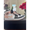 thumbnail image 1 of N I-K-E A i r-Jor-dan 1 Mid Crimson Tint Mens 11 Shoes 554724 133 Logo Colorblock, 1 of 4