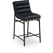 Meridian Furniture Burke Black Vegan Leather Counter Stool