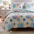 thumbnail image 3 of Greenland Home Fashions Montego Sham Standard Aqua, 3 of 3
