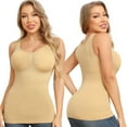 thumbnail image 5 of Women'S Seamless Shapewear Tank Top Compression Undershirt With Built-In Bra For Intimate Underwear, 5 of 6