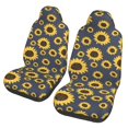 thumbnail image 2 of KAKALAD Yellow Sunflowers Blue Car Seat Covers Set Vehicle Front Seats Protector 2 Pcs, 2 of 9