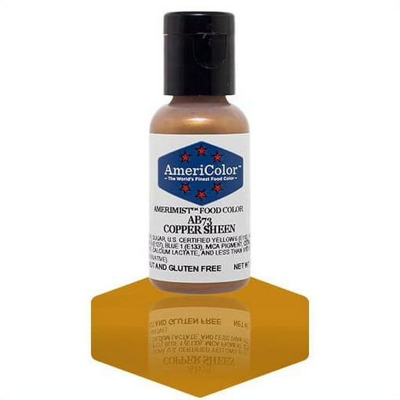 AmeriColor AmeriMist Copper Sheen, .65 Ounce, Airbrush Food Color