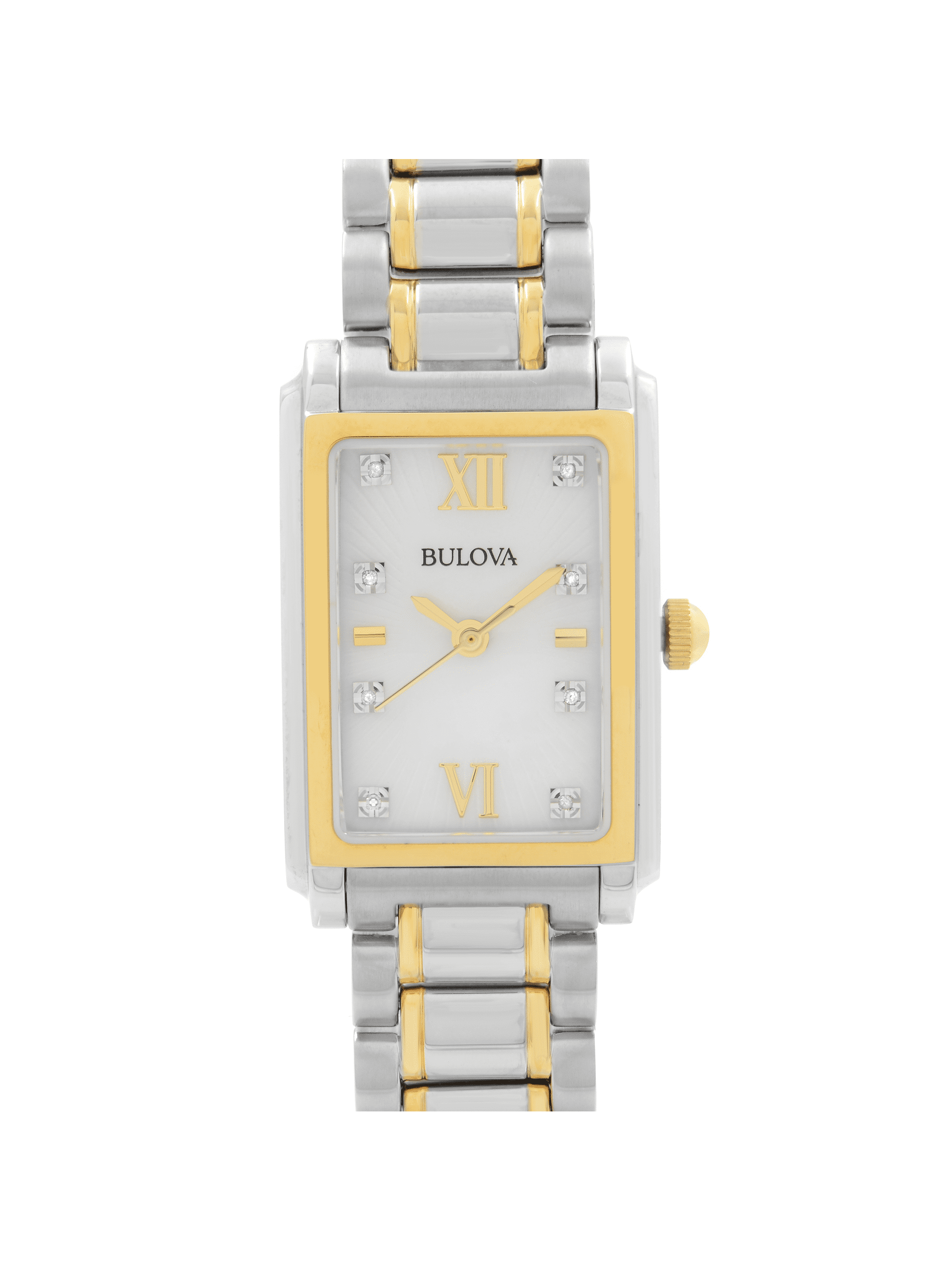 Nwt Bulova Two Tones With 24 Diamonds Ladies Watch Amazon.com: Bulova Ladies main image 3