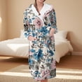 thumbnail image 2 of Jindong Robes en Peluche pour Femmes Robe en Polaire Longue Chaude Peignoir de Bain Veste de Détente Imprimée Robe de Confort Robes pour Femmes, 2 of 5